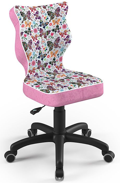 Krzesła do biurka dla dziecka różowe Petit black ST31